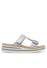 Rieker Klapki V02K3-40 Srebrny. Kolor: srebrny. Materiał: syntetyk #1