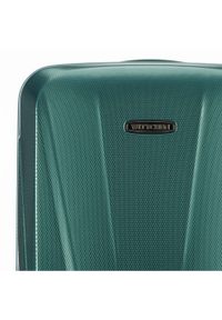 Wittchen - Średnia walizka z polikarbonu geometryczna. Kolor: zielony. Materiał: guma. Wzór: geometria #9