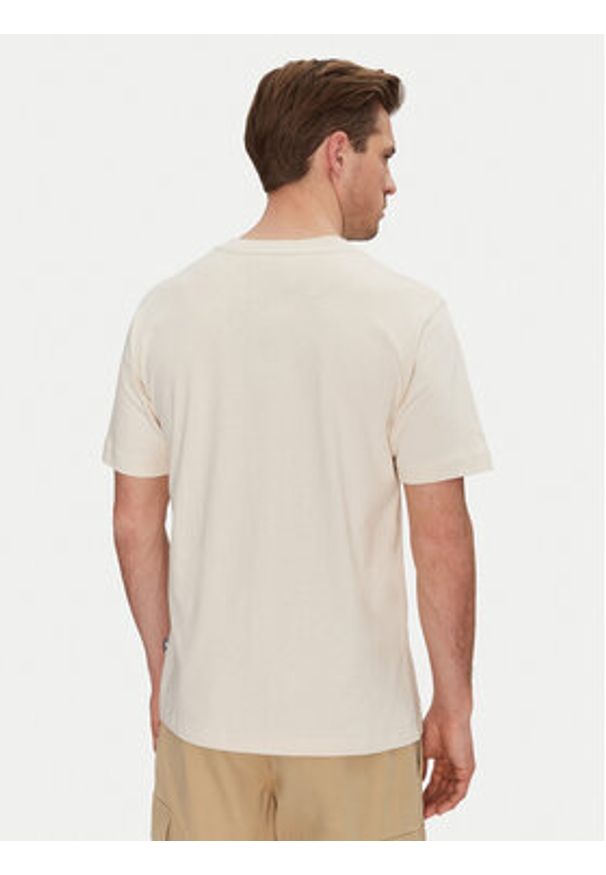New Balance T-Shirt MT51974 Beżowy Relaxed Fit. Kolor: beżowy. Materiał: bawełna