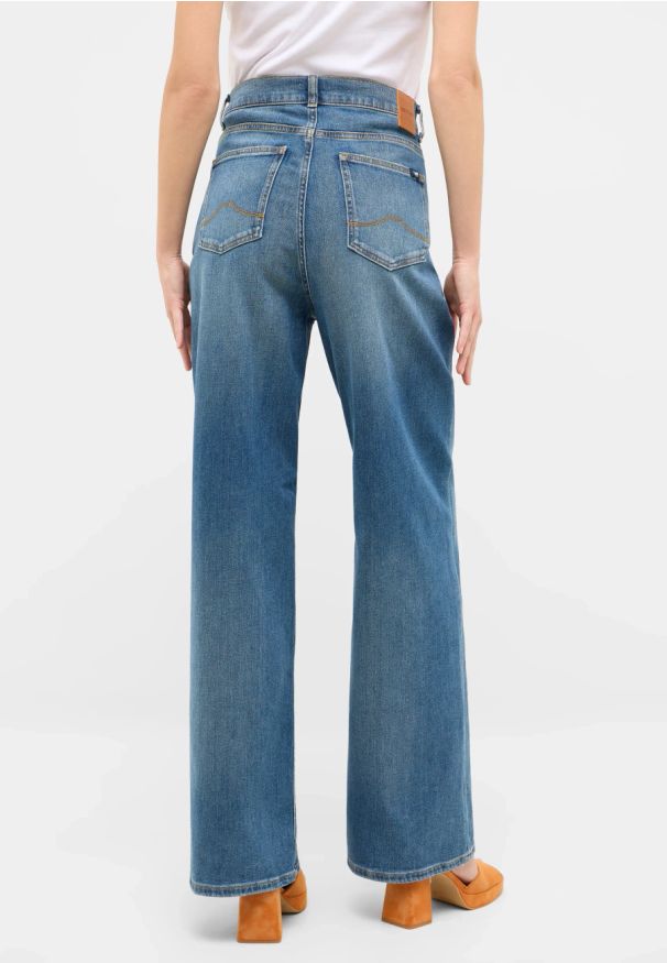 Damskie Spodnie Jeansowe Mustang Style Luise Wide Denim Blue 1016553 5000 521
