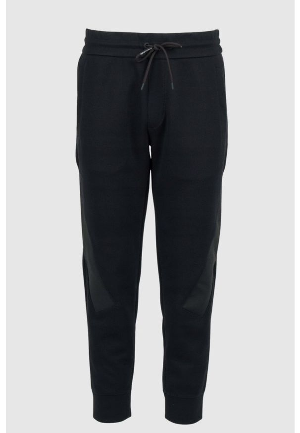 Emporio Armani - EMPORIO ARMANI Spodnie dresowe męskie, Rozmiar L. Kolor: czarny. Materiał: dresówka. Wzór: nadruk