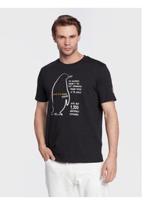 Save The Duck T-Shirt DT1008M PESY15 Czarny Regular Fit. Kolor: czarny. Materiał: bawełna