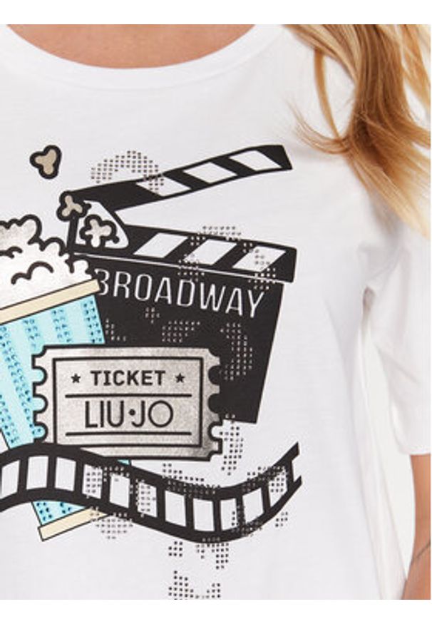 Liu Jo Sport T-Shirt TA3188 JS923 Biały Regular Fit. Kolor: biały. Materiał: bawełna. Styl: sportowy