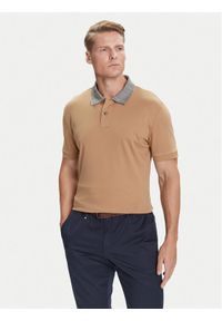BOSS Polo H-Parlay 302 50545487 Beżowy Regular Fit. Typ kołnierza: polo. Kolor: beżowy. Materiał: bawełna