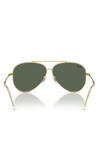 Ray-Ban Okulary przeciwsłoneczne Aviator Reverse 0RBR0101S 001/VR Złoty. Kolor: złoty #2