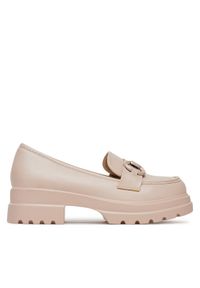 DeeZee Loafersy DFY-18 Beżowy. Kolor: beżowy. Materiał: materiał, syntetyk