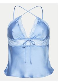 Hunkemöller Koszulka piżamowa Marcela 204993 Niebieski Regular Fit. Kolor: niebieski. Materiał: syntetyk #3