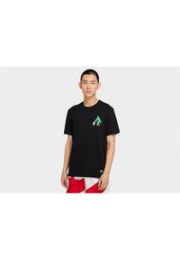 Koszulka sportowa męska Nike Giannis Logo Dri-fit. Kolor: czarny. Długość rękawa: krótki rękaw. Technologia: Dri-Fit (Nike). Długość: krótkie. Sport: fitness
