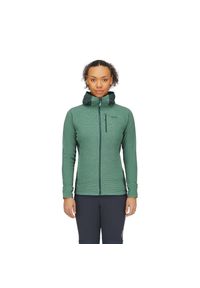 Bluza polarowa damska Rab Capacitor Hoody z kapturem. Typ kołnierza: kaptur. Kolor: zielony. Materiał: polar