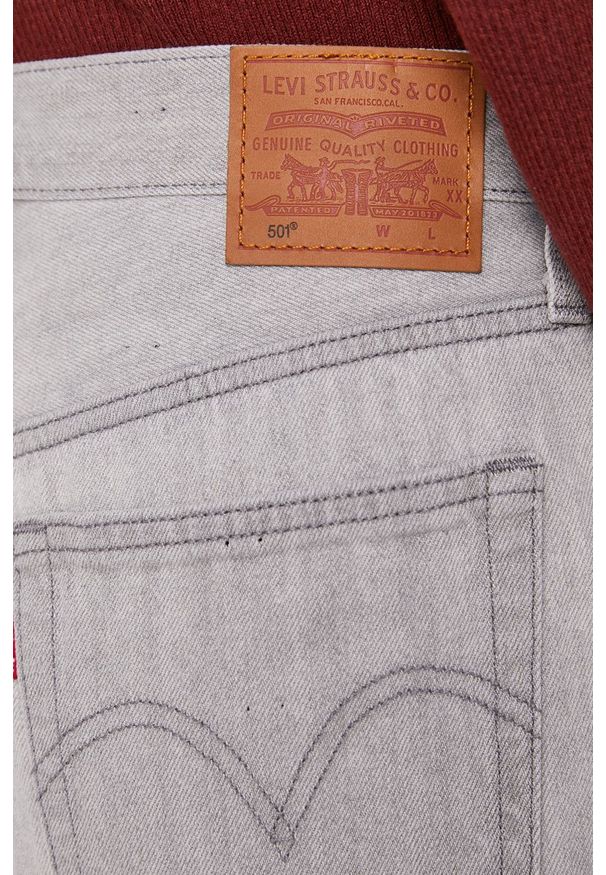 Levi's® - Levi's - Szorty jeansowe. Okazja: na co dzień, na spotkanie biznesowe. Kolor: szary. Materiał: jeans. Wzór: gładki. Styl: casual, biznesowy