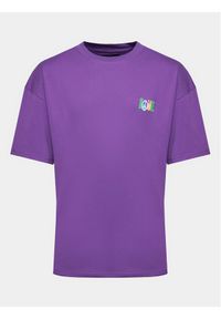 Night Addict T-Shirt MTS-NA149SOUL Fioletowy Regular Fit. Kolor: fioletowy. Materiał: bawełna #1