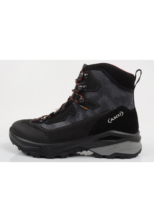Buty sportowe trekkingowe męskie Aku Adapta Gore-tex wygodne. Kolor: czarny, szary, wielokolorowy. Materiał: skóra, materiał. Szerokość cholewki: normalna. Technologia: Gore-Tex