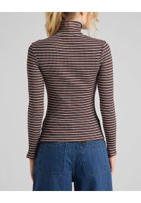 Lee - DAMSKI SWETER LEE LS STRIPED RIB TEE BURNT OCRA L40SYLOM #3