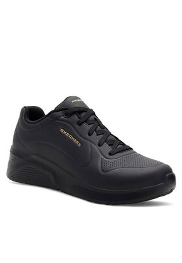 skechers - Skechers Sneakersy UNO LITE 8750063 BBK Czarny. Kolor: czarny. Materiał: syntetyk, skóra