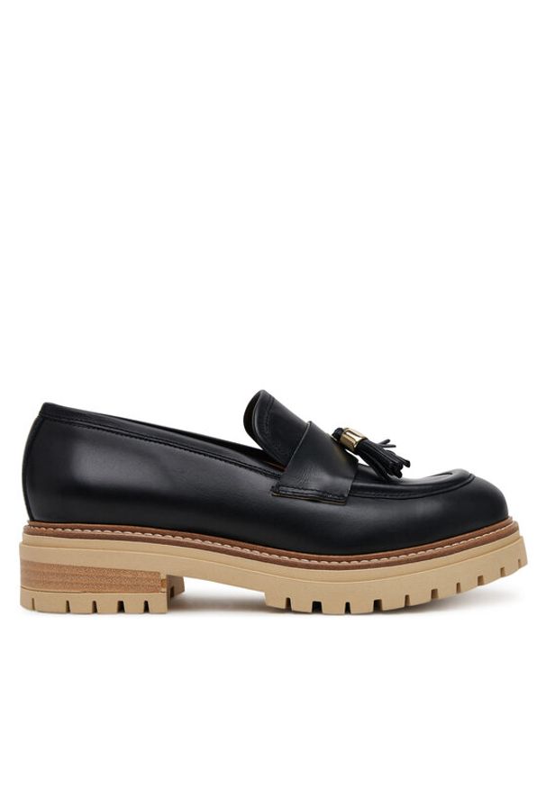 Pollini Loafersy SA10144G1MTC0000 Czarny. Kolor: czarny. Materiał: skóra