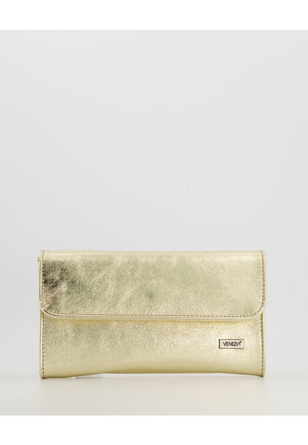 Venezia - ZŁOTA KOPERTÓWKA 100-2196-X LS OR. Kolor: złoty. Materiał: skórzane