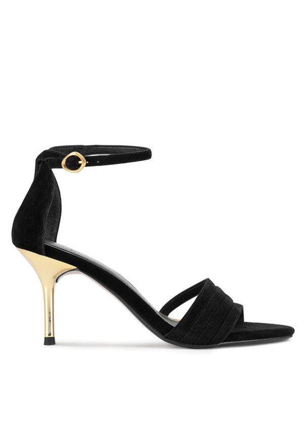 Gino Rossi Sandały NELLY-SLT1527-6 Czarny. Kolor: czarny. Materiał: skóra, zamsz