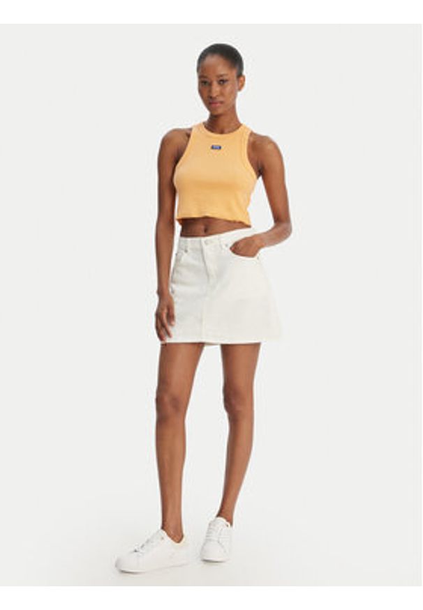 Hugo - HUGO Top Baby 50511450 Pomarańczowy Slim Fit. Kolor: pomarańczowy. Materiał: bawełna