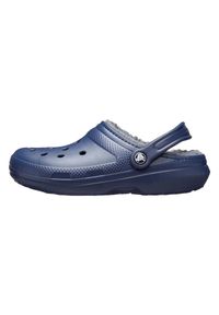 Crocs - Chodaki Classic Lined Clog U. Kolor: niebieski. Materiał: materiał, syntetyk, tkanina
