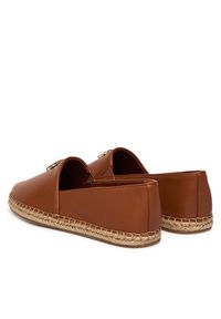 TOMMY HILFIGER - Tommy Hilfiger Espadryle Th Logo Leather Espadrille FW0FW09246 Brązowy. Kolor: brązowy. Materiał: skóra #3
