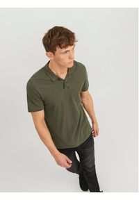 Jack & Jones Polo Basic 12136516 Zielony Slim Fit. Typ kołnierza: polo. Kolor: zielony. Materiał: bawełna #5