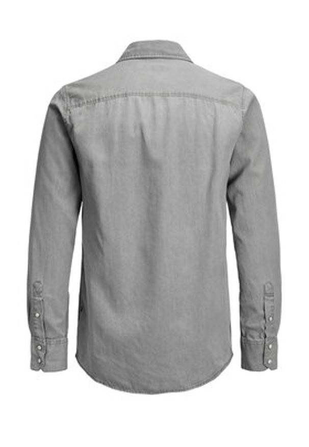 Jack & Jones - Jack&Jones Koszula Sheridan 12138115 Szary Slim Fit. Kolor: szary. Materiał: bawełna