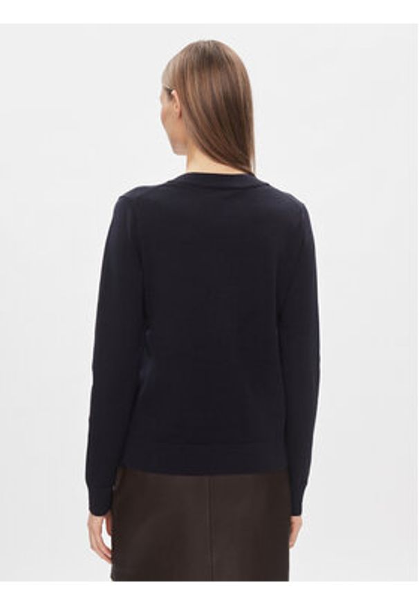 TOMMY HILFIGER - Tommy Hilfiger Sweter WW0WW42049 Granatowy Regular Fit. Kolor: niebieski. Materiał: bawełna, syntetyk