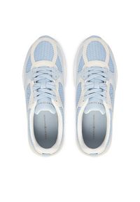 TOMMY HILFIGER - Tommy Hilfiger Sneakersy Th Mix Material Runner FW0FW09306 Niebieski. Kolor: niebieski. Materiał: materiał #2