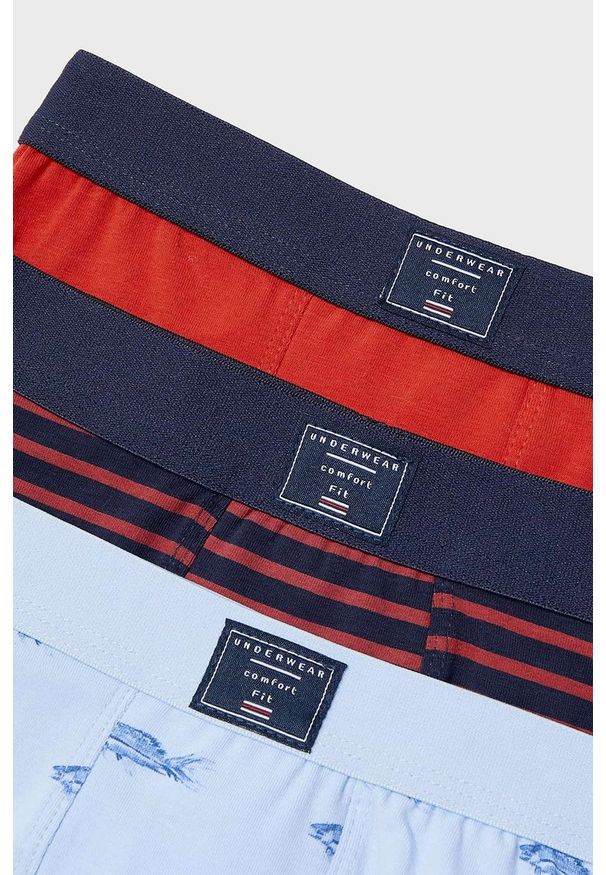 Mayoral bokserki (3-pack) kolor czerwony. Kolor: czerwony. Materiał: włókno, materiał