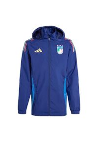 Adidas - Kurtka Italy Tiro 24 Competition All-Weather. Kolor: niebieski. Materiał: materiał