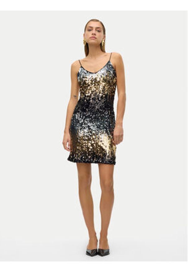 Vero Moda Sukienka koktajlowa Ria 10317316 Czarny Regular Fit. Kolor: czarny. Materiał: syntetyk. Styl: wizytowy