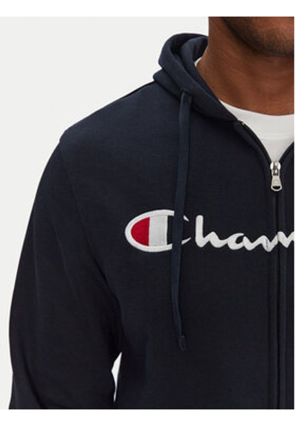 Champion Bluza 220728 Granatowy Slim Fit. Kolor: niebieski. Materiał: syntetyk, bawełna
