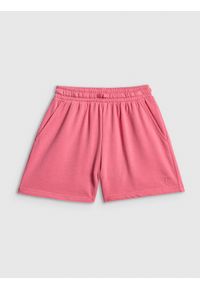 4f - 4F Spodenki dresowe dziewczęce - różowe 158 (12-13 lat). Kolor: różowy. Materiał: dresówka. Sezon: lato #1