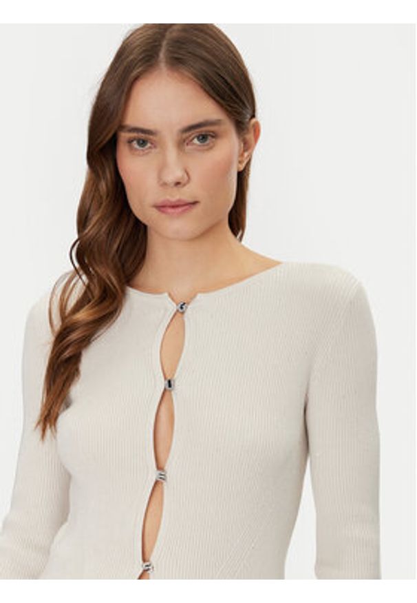 Guess Kardigan W5RR17 Z34O0 Biały Regular Fit. Kolor: biały. Materiał: wiskoza