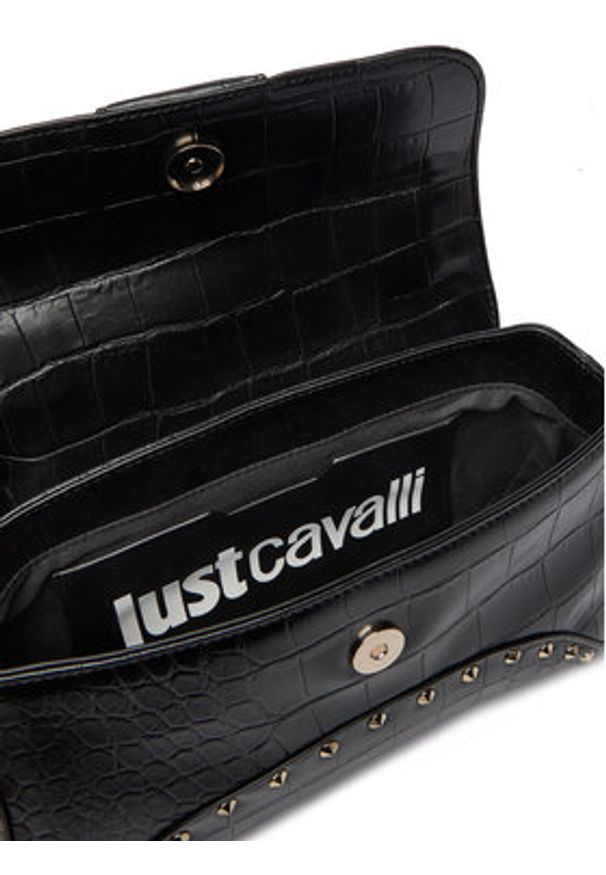 Just Cavalli Torebka 79RA4BF5 ZSB96 Czarny. Kolor: czarny. Materiał: skórzane