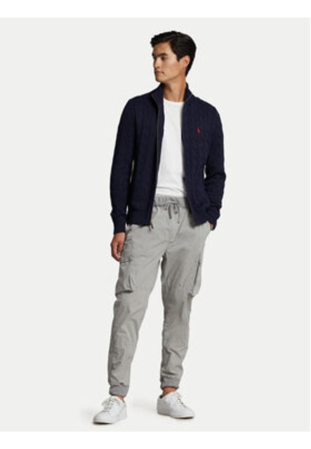 Polo Ralph Lauren Sweter 710899975001 Granatowy Regular Fit. Typ kołnierza: polo. Kolor: niebieski. Materiał: bawełna