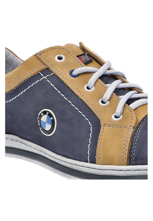 Niebieskie Półbuty Avanti Męskie Wygodne Obuwie. Okazja: na co dzień. Kolor: niebieski. Materiał: skóra. Szerokość cholewki: normalna. Styl: casual, klasyczny, sportowy