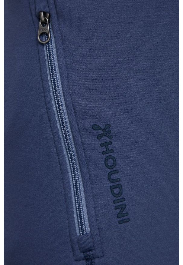 Houdini Bluza męska z kapturem gładka. Okazja: na co dzień. Typ kołnierza: kaptur. Kolor: niebieski. Materiał: materiał, dzianina. Długość rękawa: raglanowy rękaw. Wzór: gładki. Styl: casual