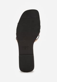 Born2be - Ciemnobeżowe Klapki z Cienkimi Paseczkami Helarah. Okazja: na co dzień, na spacer. Kolor: beżowy. Styl: casual, klasyczny, elegancki #5