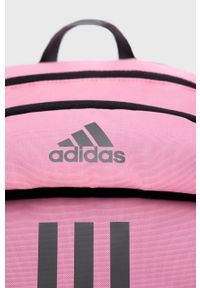 Adidas - adidas plecak kolor różowy duży z nadrukiem. Kolor: różowy. Materiał: materiał. Wzór: nadruk #2