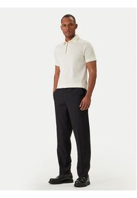 Karl Lagerfeld - KARL LAGERFELD Polo 745002 562200 Écru Regular Fit. Typ kołnierza: polo. Kolor: kremowy. Materiał: bawełna #5