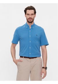 Polo Ralph Lauren Koszula 710798291016 Niebieski Slim Fit. Typ kołnierza: polo. Kolor: niebieski. Materiał: bawełna