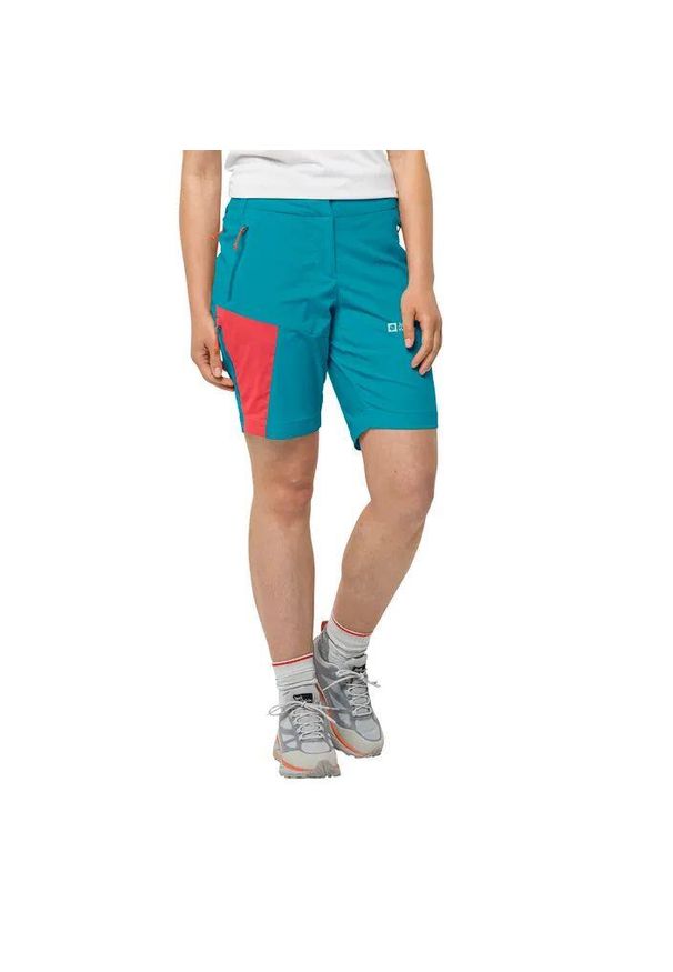 Spodenki trekkingowe damskie Jack Wolfskin Glastal tile. Kolor: niebieski