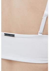 Calvin Klein biustonosz kąpielowy kolor biały. Kolor: biały. Materiał: włókno, materiał #3
