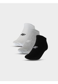 4f - 4F Skarpety casual przed kostkę (3-pack) męskie - multikolor 39-42. Kolor: wielokolorowy. Materiał: bawełna, włókno, materiał, poliamid