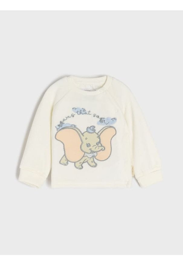 Sinsay - Bluza Disney - kremowy. Kolor: kremowy. Wzór: motyw z bajki