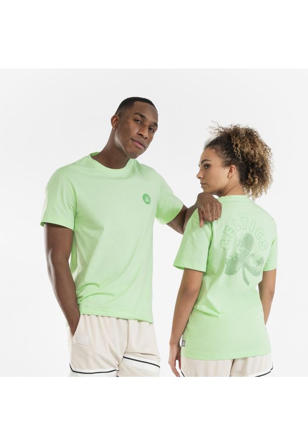 TARMAK - Koszulka do gry w koszykówkę unisex Tarmak NBA Celtics TS 900. Kolor: wielokolorowy, zielony. Materiał: poliester, bawełna, materiał. Sport: koszykówka