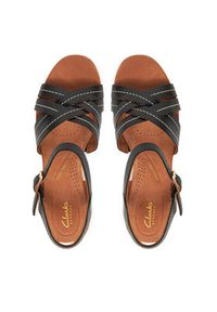 Clarks Espadryle Sabina Strap 26181462 Czarny. Kolor: czarny. Materiał: skóra #7