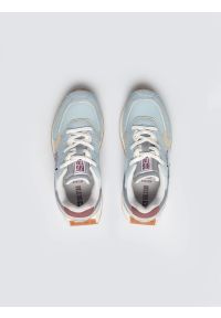 Big-Star - Sneakersy damskie ze skóry naturalnej zamszowej niebieskie RR274997 400. Nosek buta: okrągły. Zapięcie: sznurówki. Kolor: niebieski. Materiał: zamsz, skóra #7