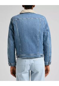 Lee - LEE SHERPA RIDER DAMSKA KURTKA JEANSOWA PARTLY CLOUDY L54VFAPA. Materiał: jeans